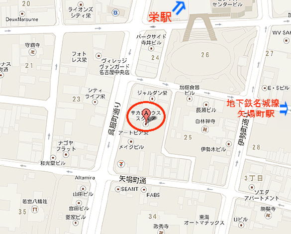 ココマイスター名古屋店　地図
